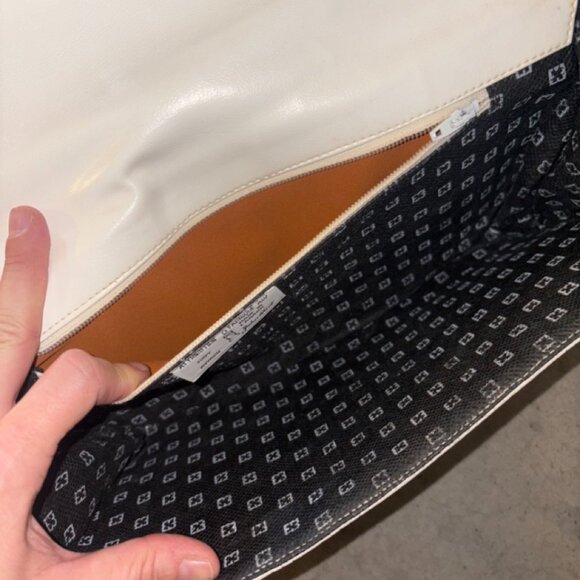 Vintage John Hort Black and White Genuine Leather Clutch - Picture 8 of 8